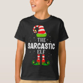 The Sarcastic Elf Christmas Pjs Matching Pajama T-Shirt (Vorderseite)