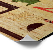 The sarcophagus of Psamtik I (664-610 BC) detail o Poster (Ecke)