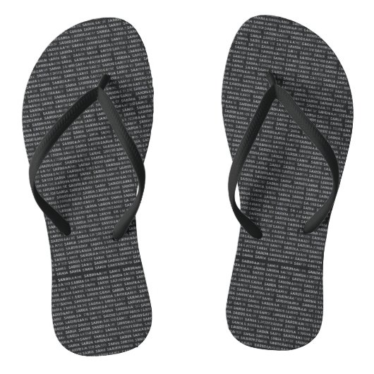 The "Sardinian Script" Designer Flip Flops Badesandalen (Fußbett)