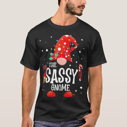 The Sassy Gnome Matching Family Christmas Gnome Pa T-Shirt (Vorderseite)
