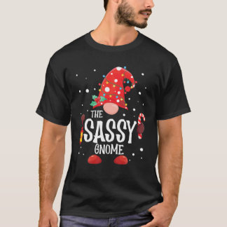 The Sassy Gnome Matching Family Christmas Gnome Pa T-Shirt