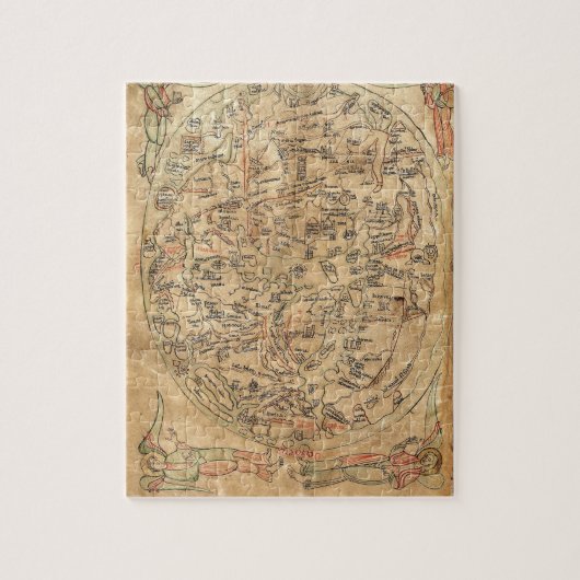 The Sawley Map Imago Mundi Honorius Augustodunensi Puzzle (Vertikal)