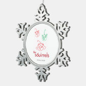 The Sbuirrels #10: "A Sbuirrels Christmas" (2021) Schneeflocken Zinn-Ornament (Rechts)