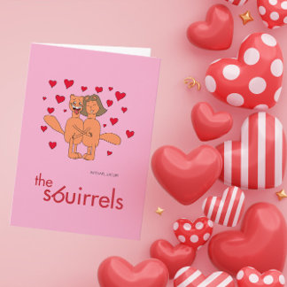 The Sbuirrels Ed and Mary Valentine Feiertagskarte