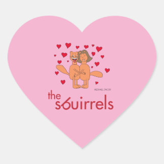 The Sbuirrels Ed and Mary Valentine Herz-Aufkleber