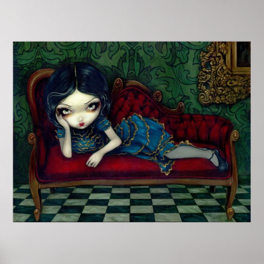 The Scarlet Sofa victorian gothic Art Print Poster (Vorne)