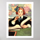 "The Scholar" von Jessie Willcox Smith Poster (Vorne)