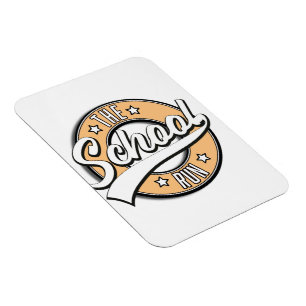 The School Run Retro-Logo Magnet