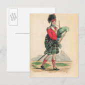 The Scotch Piper Postkarte (Vorne/Hinten)