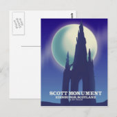 The Scott Monument, Edinburgh, Schottland Postkarte (Vorne/Hinten)