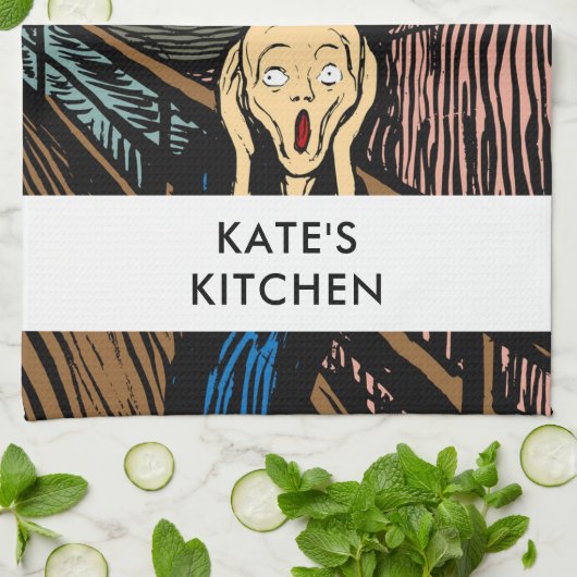 The Scream by Edvard Munch Bohomodern Geschirrtuch (Gefaltet)