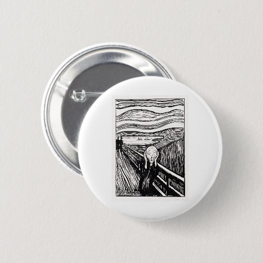 the scream by Edvard Munch Button (Vorne & Hinten)