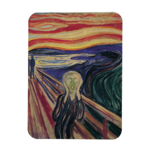The Scream by Edvard Munch, Vintage Expressionism Magnet