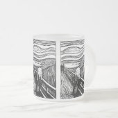 The Scream by Munch – Black Line Lithograph Mattglastasse (VorderseiteRechts)
