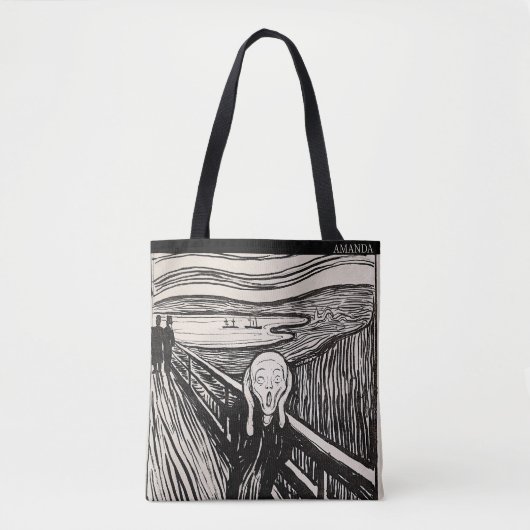 The Scream – Edvard Munch – Custom Text  Tasche (Vorderseite)