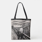 The Scream – Edvard Munch – Custom Text  Tasche (Rückseite)