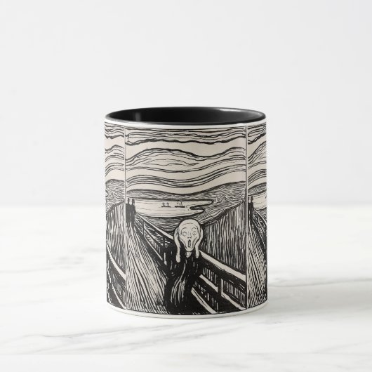 The Scream – Edvard Munch – Custom Text Tasse (Zentrum)