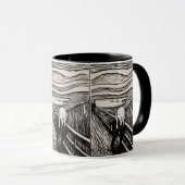 The Scream – Edvard Munch – Custom Text Tasse (VorderseiteRechts)