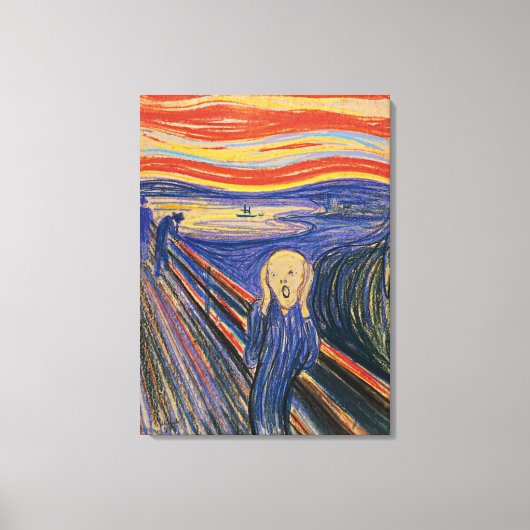 The Scream Edvard Munch (pastellfarben 1895) Hohe Leinwanddruck (Vorderseite)