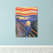 The Scream Edvard Munch (pastellfarben 1895) Hohe Leinwanddruck (Insitu (Holzboden))