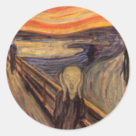 The Scream - Edvard Munch Runder Aufkleber