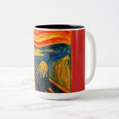 The Scream, FI Art by Munch, Zweifarbige Tasse (VorderseiteRechts)