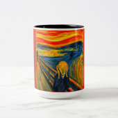 The Scream, FI Art by Munch, Zweifarbige Tasse (Mittel)