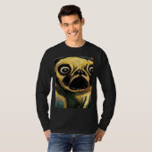The Scream Pug Version  Cute Dog T-Shirt (Vorne ganz)