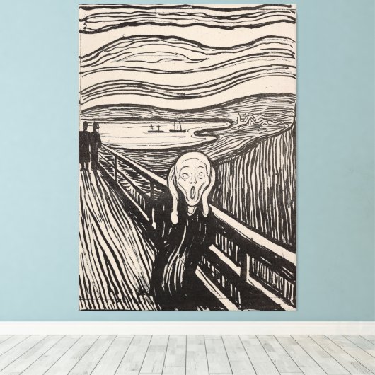 "The Scream" von Edvard Munch - 1895 - Norwegen Leinwanddruck (Insitu (Holzboden))