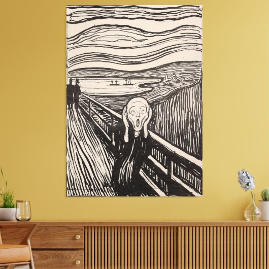 "The Scream" von Edvard Munch - 1895 - Norwegen Leinwanddruck (Insitu (Wohnzimmer))