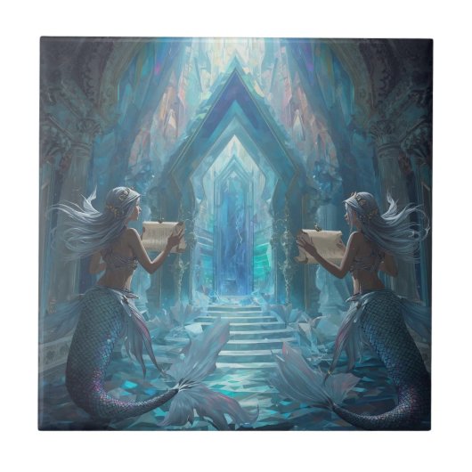 The Scroll Keepers of the Deep” Fliese (Vorderseite)