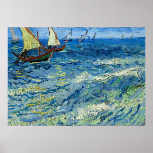 The Sea at Saintes-Maries by Vincent van Gogh Poster (Vorne)
