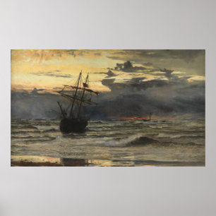 The Sea-Beach after a Storm  Time, Dawn Poster