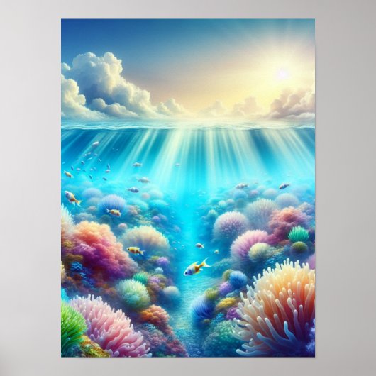 The sea is my happy place poster (Vorne)