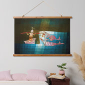 The Seafarers, Paul Klee Wandteppich Mit Holzrahmen (Schlafzimmer)