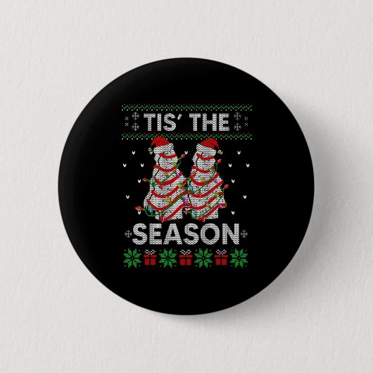 The Season Christmas Tree Cakes Debbie Becky Xmas  Button (Vorderseite)