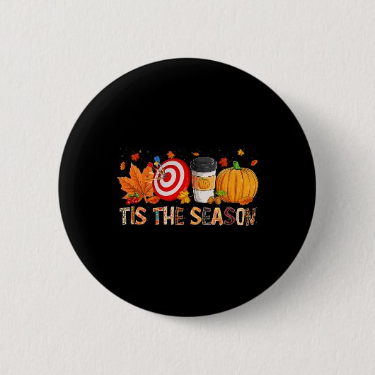 The Season Leopard Pumpkin Darts Halloween Fall Le Button (Vorderseite)