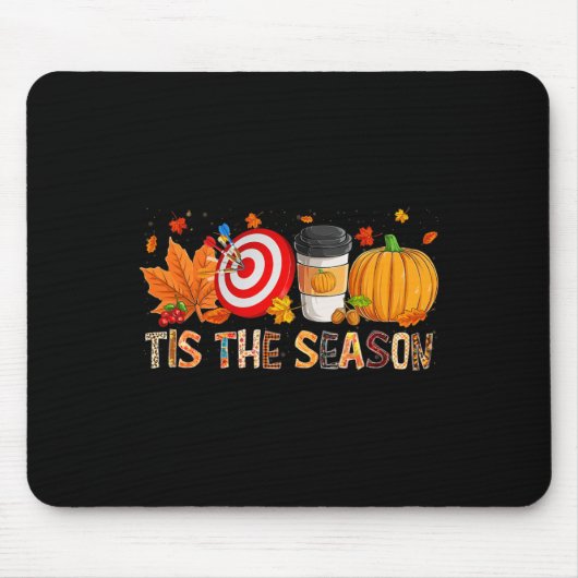 The Season Leopard Pumpkin Darts Halloween Fall Le Mousepad (Vorne)