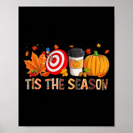 The Season Leopard Pumpkin Darts Halloween Fall Le Poster (Vorne)
