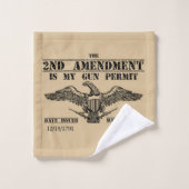 THE SECOND AMENDMENT IS MY GUN PERMIT BADHANDTUCH SET (Waschlappen)