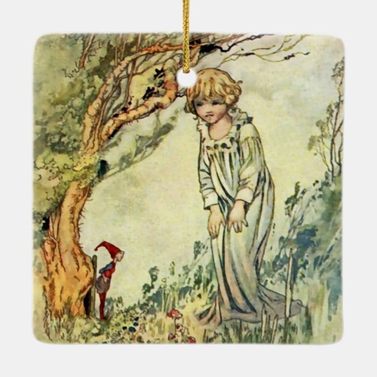 "The Secret Garden" Märchenkunst von Charles Robin Keramikornament (Rückseite)