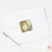 "The Secret Garden" Märchenkunst von Charles Robin Quadratischer Aufkleber (Umschlag)