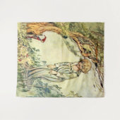 "The Secret Garden" Märchenkunst von Charles Robin Wandteppich (Vorderseite (Horizontal))