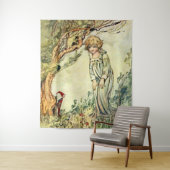 "The Secret Garden" Märchenkunst von Charles Robin Wandteppich (Beispiel)