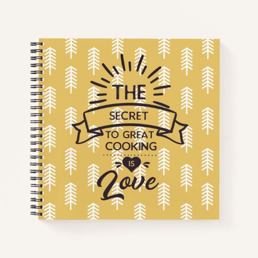 The Secret to Great Cooking Cookbook Journal Notizblock (Vorderseite)