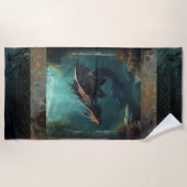 "The Seeker" Unterwasser-Drache Strandtuch (Vorderseite)