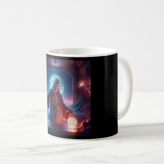 The Seer In His Chambers Consulting The Oracle Kaffeetasse (VorderseiteRechts)