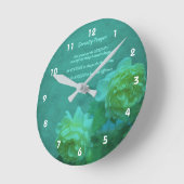 The Serenity Prayer Roses Inspirational Runde Wanduhr (Winkel)