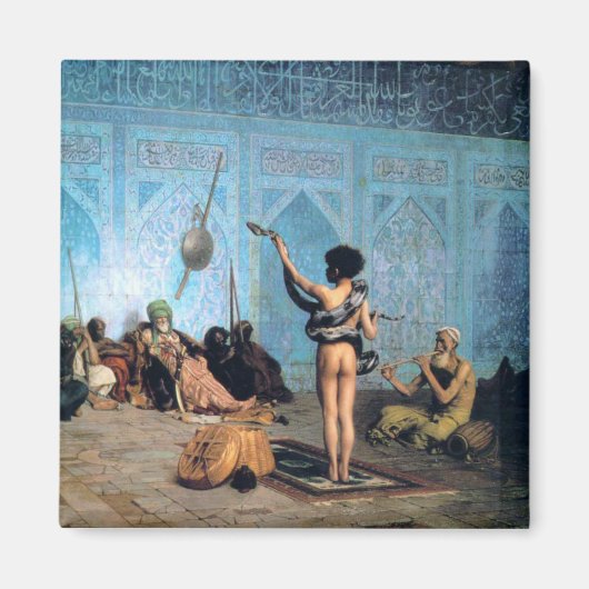 "The Serpent Charmer" von Jean Leon Gerome Magnet (Vorne)