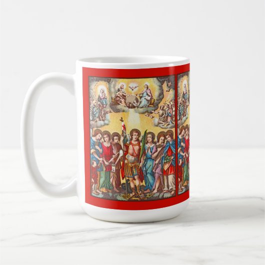 The Seven Archangels (CP 001; Chromolithograph) Kaffeetasse (Links)